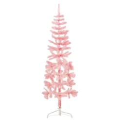 VidaXL Slim Artificial Half Christmas Tree With Stand Pink 120 Cm -Deals Vidaxl Store image 3 344569