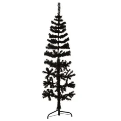 VidaXL Slim Artificial Half Christmas Tree With Stand Black 120 Cm 16 VidaXL Slim Artificial Half Christmas Tree With Stand Black 120 Cm -Deals Vidaxl Store image 3 344574