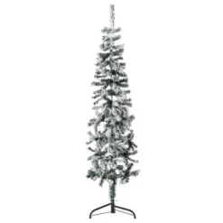 VidaXL Slim Artificial Half Christmas Tree With Flocked Snow 120 Cm -Deals Vidaxl Store image 3 344604