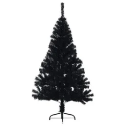 VidaXL Artificial Half Christmas Tree With Stand Black 120 Cm PVC -Deals Vidaxl Store image 3 344675