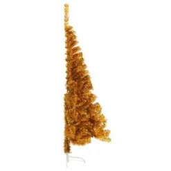 VidaXL Artificial Half Christmas Tree With Stand Gold 150 Cm PET -Deals Vidaxl Store image 3 344691
