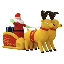 VidaXL Christmas Inflatable Santa And Reindeer Decoration LED 130 Cm -Deals Vidaxl Store image 3 345332