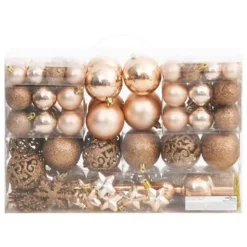 VidaXL 111 Piece Christmas Bauble Set Rose Gold Polystyrene -Deals Vidaxl Store image 3 356112