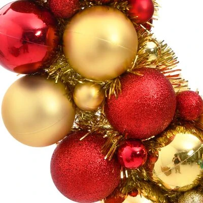 VidaXL Christmas Wreath Red And Gold 45 Cm Polystyrene 5 VidaXL Christmas Wreath Red And Gold 45 Cm Polystyrene - Image 3