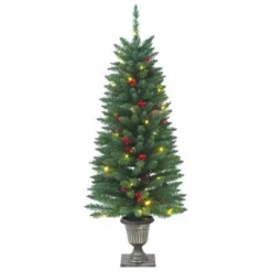 VidaXL Artificial Christmas Trees 2 Pcs 100 LEDs Green 120 Cm -Deals Vidaxl Store image 3 357770