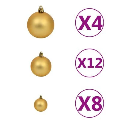 VidaXL 100 Piece Christmas Ball Set 3/4/6 Cm Brown/Bronze/Gold 6 VidaXL 100 Piece Christmas Ball Set 3/4/6 Cm Brown/Bronze/Gold - Image 4