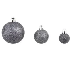 VidaXL 100 Piece Christmas Ball Set 3/4/6 Cm White/Grey -Deals Vidaxl Store image 4 245717