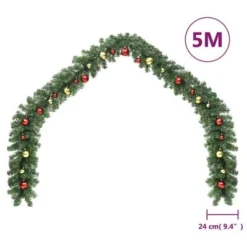 VidaXL Christmas Garland Decorated With Baubles 5 M 9 VidaXL Christmas Garland Decorated With Baubles 5 M -Deals Vidaxl Store image 4 284305