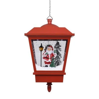 VidaXL Christmas Hanging Lamp With LED Light And Santa Red 27x27x45 Cm 6 VidaXL Christmas Hanging Lamp With LED Light And Santa Red 27x27x45 Cm - Image 4