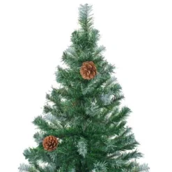 VidaXL Frosted Pre-lit Christmas Tree With Ball Set Pinecones 150 Cm -Deals Vidaxl Store image 4 3077699