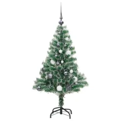 VidaXL Artificial Christmas Tree 150 LEDs&Ball Set&Flocked Snow 120 Cm -Deals Vidaxl Store image 4 3210099