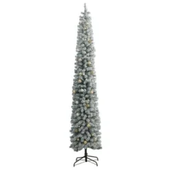 VidaXL Slim Christmas Tree 300 LEDs & Ball Set & Flocked Snow 270 Cm -Deals Vidaxl Store image 4 3210231