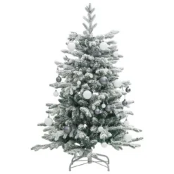 VidaXL Artificial Hinged Christmas Tree 150 LEDs & Ball Set 150 Cm -Deals Vidaxl Store image 4 3210470