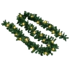 VidaXL Christmas Garland With LED Lights Green 10 M PVC -Deals Vidaxl Store image 4 321491