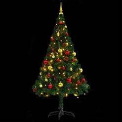 VidaXL Artificial Pre-lit Christmas Tree With Baubles Green 150 Cm 14 VidaXL Artificial Pre-lit Christmas Tree With Baubles Green 150 Cm -Deals Vidaxl Store image 4 321499