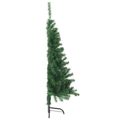 VidaXL Artificial Half Christmas Tree With Stand Green 120 Cm PVC 6 VidaXL Artificial Half Christmas Tree With Stand Green 120 Cm PVC - Image 4