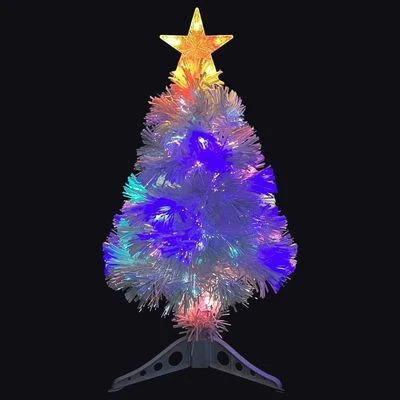 VidaXL Artificial Pre-lit Christmas Tree White 64 Cm Fibre Optic 6 VidaXL Artificial Pre-lit Christmas Tree White 64 Cm Fibre Optic - Image 4