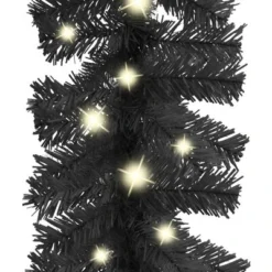 VidaXL Christmas Garland With LED Lights 10 M Black -Deals Vidaxl Store image 4 329190