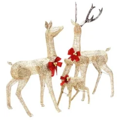 VidaXL Reindeer Family Christmas Decoration Gold 201 LEDs -Deals Vidaxl Store image 4 329770