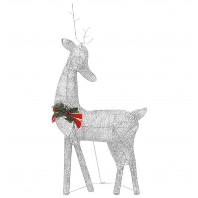 VidaXL Christmas Reindeer Family 270x7x90 Cm Silver Cold White Mesh 6 VidaXL Christmas Reindeer Family 270x7x90 Cm Silver Cold White Mesh - Image 4