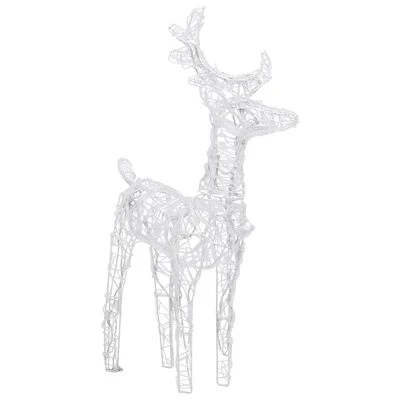 VidaXL Christmas Reindeers 2 Pcs Cold White 80 LEDs Acrylic 6 VidaXL Christmas Reindeers 2 Pcs Cold White 80 LEDs Acrylic - Image 4