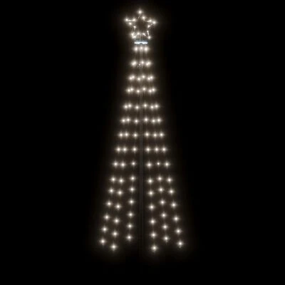 VidaXL Christmas Cone Tree Cold White 108 LEDs 70x180 Cm 6 VidaXL Christmas Cone Tree Cold White 108 LEDs 70x180 Cm - Image 4