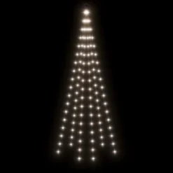 VidaXL Christmas Tree On Flagpole Cold White 108 LEDs 180 Cm -Deals Vidaxl Store image 4 343519