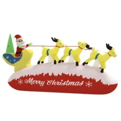 VidaXL Christmas Inflatable Santa And Reindeer Decoration LED 145 Cm -Deals Vidaxl Store image 4 345329