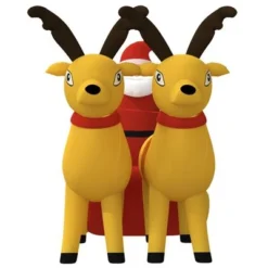 VidaXL Christmas Inflatable Santa And Reindeer Decoration LED 130 Cm -Deals Vidaxl Store image 4 345332