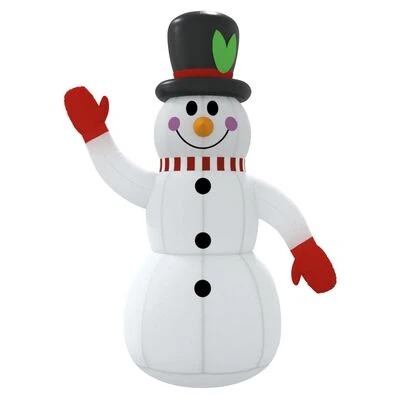 VidaXL Christmas Inflatable Snowman With LEDs 120 Cm 6 VidaXL Christmas Inflatable Snowman With LEDs 120 Cm - Image 4