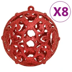 VidaXL 111 Piece Christmas Bauble Set Red Polystyrene -Deals Vidaxl Store image 4 356110