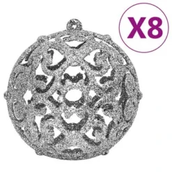 VidaXL 111 Piece Christmas Bauble Set Silver Polystyrene 23 VidaXL 111 Piece Christmas Bauble Set Silver Polystyrene -Deals Vidaxl Store image 4 356111