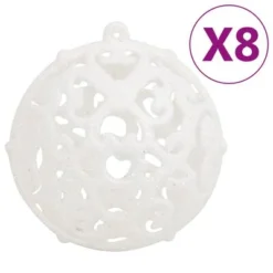 VidaXL 111 Piece Christmas Bauble Set White Polystyrene 23 VidaXL 111 Piece Christmas Bauble Set White Polystyrene -Deals Vidaxl Store image 4 356115