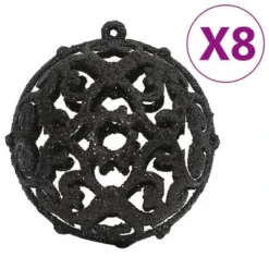 VidaXL 111 Piece Christmas Bauble Set Black Polystyrene -Deals Vidaxl Store image 4 356116