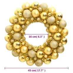 VidaXL Christmas Wreath Gold 45 Cm Polystyrene -Deals Vidaxl Store image 4 356120