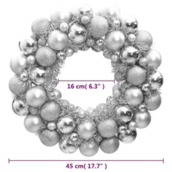 VidaXL Christmas Wreath Silver 45 Cm Polystyrene -Deals Vidaxl Store image 4 356122
