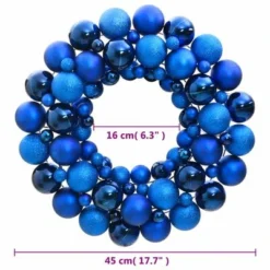 VidaXL Christmas Wreath Blue 45 Cm Polystyrene -Deals Vidaxl Store image 4 356129