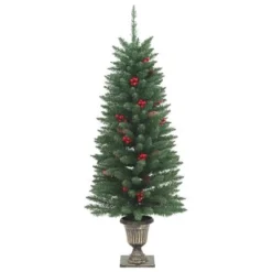 VidaXL Artificial Christmas Trees 2 Pcs 100 LEDs Green 120 Cm -Deals Vidaxl Store image 4 357770