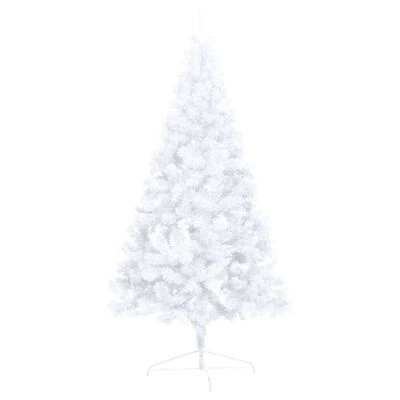 VidaXL Artificial Half Pre-lit Christmas Tree With Stand White 120 Cm PVC 7 VidaXL Artificial Half Pre-lit Christmas Tree With Stand White 120 Cm PVC - Image 5