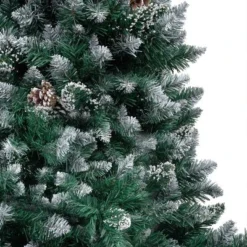 VidaXL Artificial Christmas Tree LEDs&Pine Cones&White Snow 150 Cm -Deals Vidaxl Store image 5 3077444