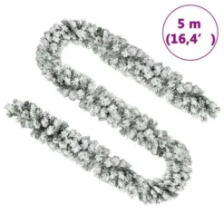 VidaXL Christmas Garland With Flocked Snow Green 5 M PVC -Deals Vidaxl Store image 5 320967