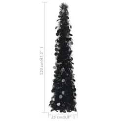 VidaXL Pop-up Artificial Christmas Tree Black 120 Cm PET -Deals Vidaxl Store image 5 320985