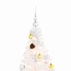 VidaXL Artificial Pre-lit Christmas Tree With Baubles White 150 Cm 15 VidaXL Artificial Pre-lit Christmas Tree With Baubles White 150 Cm -Deals Vidaxl Store image 5 321502