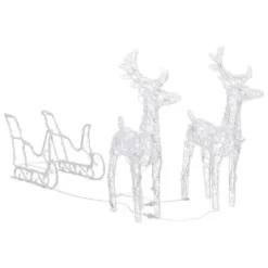 VidaXL Reindeers & Sleigh Christmas Decoration 160 LEDs 130 Cm Acrylic 19 VidaXL Reindeers & Sleigh Christmas Decoration 160 LEDs 130 Cm Acrylic -Deals Vidaxl Store image 5 328520