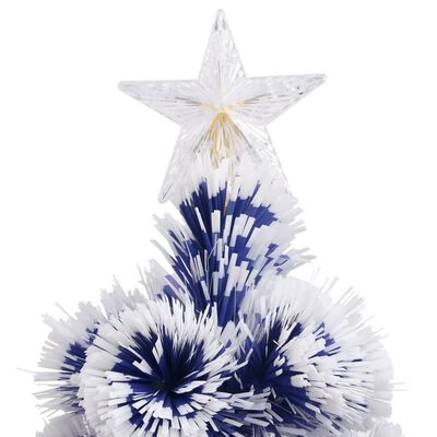 VidaXL Artificial Pre-lit Christmas Tree White&Blue 64 Cm Fibre Optic 7 VidaXL Artificial Pre-lit Christmas Tree White&Blue 64 Cm Fibre Optic - Image 5