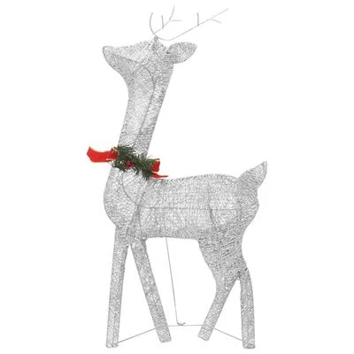 VidaXL Christmas Reindeer Family 270x7x90 Cm Silver Cold White Mesh 7 VidaXL Christmas Reindeer Family 270x7x90 Cm Silver Cold White Mesh - Image 5