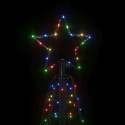 VidaXL Christmas Cone Tree Colourful 200 LEDs 70x180 Cm 19 VidaXL Christmas Cone Tree Colourful 200 LEDs 70x180 Cm -Deals Vidaxl Store image 5 343504