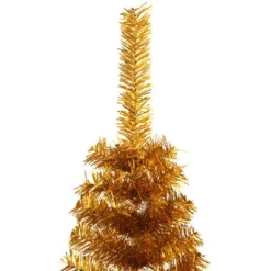 VidaXL Artificial Half Christmas Tree With Stand Gold 150 Cm PET -Deals Vidaxl Store image 5 344691