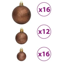 VidaXL Christmas Baubles 100 Pcs Brown 3 / 4 / 6 Cm -Deals Vidaxl Store image 5 356099