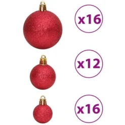 VidaXL Christmas Baubles 100 Pcs Wine Red 3 / 4 / 6 Cm 26 VidaXL Christmas Baubles 100 Pcs Wine Red 3 / 4 / 6 Cm -Deals Vidaxl Store image 5 356108